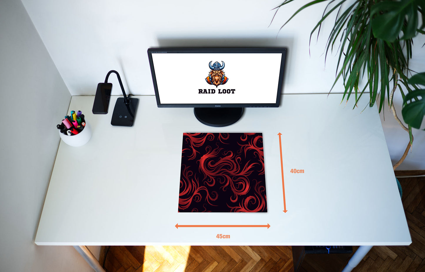 Crimson Swirls Mouse Pad 