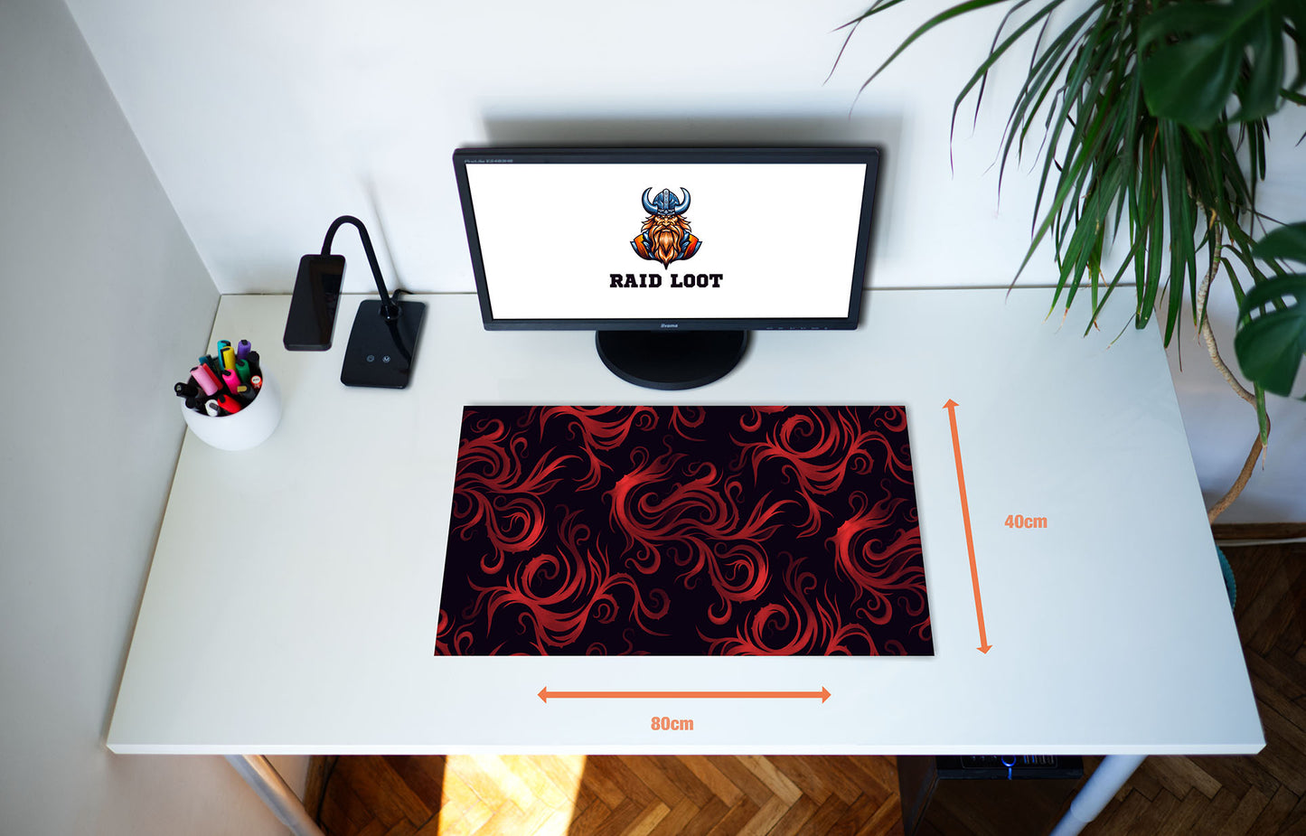 Crimson Swirls Mouse Pad 